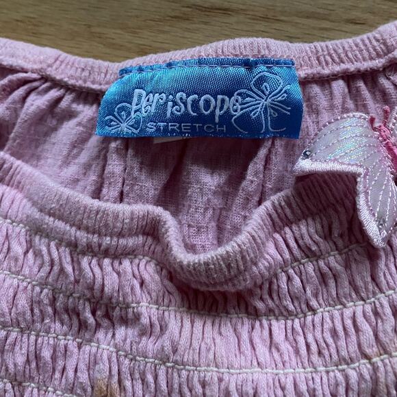 Periscope Stretch Vintage Top Pink with Butterfly - Picture 4 of 7